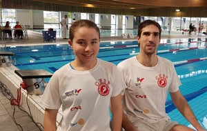 CNBV section Handisport : 11 nages pour Manon et 7 nages pour Julien validées pour les inter-régions mi-avril 2019 